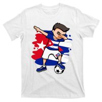 Dabbing Soccer Boy Cuba Jersey Cuban Football Fans Sport T-Shirt