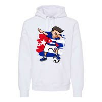 Dabbing Soccer Boy Cuba Jersey Cuban Football Fans Sport Premium Hoodie