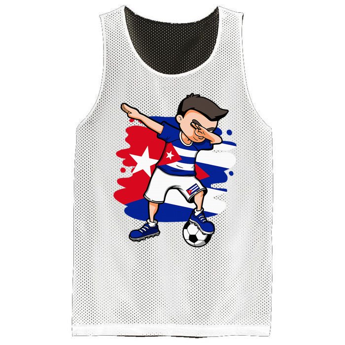 Dabbing Soccer Boy Cuba Jersey Cuban Football Fans Sport Mesh Reversible Basketball Jersey Tank