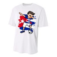 Dabbing Soccer Boy Cuba Jersey Cuban Football Fans Sport Performance Sprint T-Shirt