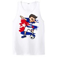 Dabbing Soccer Boy Cuba Jersey Cuban Football Fans Sport PosiCharge Competitor Tank