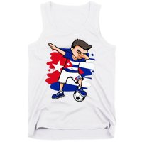 Dabbing Soccer Boy Cuba Jersey Cuban Football Fans Sport Tank Top