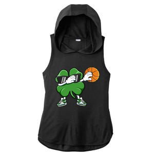 Dabbing Shamrock Basketball St Patricks Day Gift Meaningful Gift Ladies PosiCharge Tri-Blend Wicking Draft Hoodie Tank