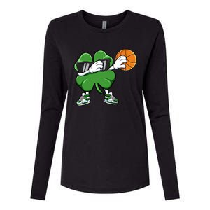 Dabbing Shamrock Basketball St Patricks Day Gift Meaningful Gift Womens Cotton Relaxed Long Sleeve T-Shirt