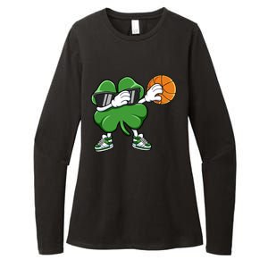 Dabbing Shamrock Basketball St Patricks Day Gift Meaningful Gift Womens CVC Long Sleeve Shirt