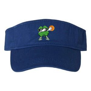 Dabbing Shamrock Basketball St Patricks Day Gift Meaningful Gift Valucap Bio-Washed Visor