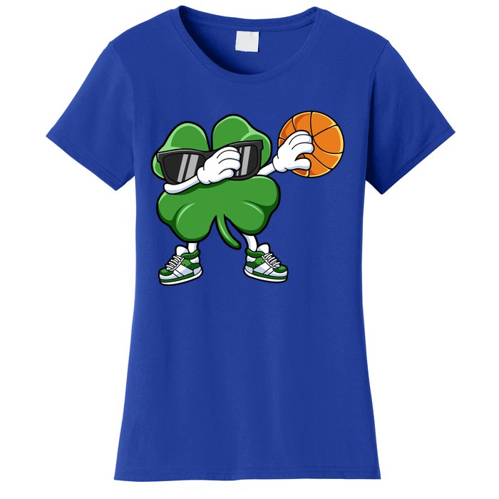 Dabbing Shamrock Basketball St Patricks Day Gift Meaningful Gift Women's T-Shirt