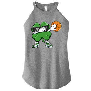 Dabbing Shamrock Basketball St Patricks Day Gift Meaningful Gift Women's Perfect Tri Rocker Tank