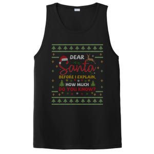 Dear Santa Before I Explain How Much Do You Know Christmas Cute Gift PosiCharge Competitor Tank