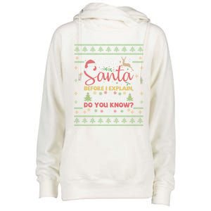 Dear Santa Before I Explain How Much Do You Know Christmas Cute Gift Womens Funnel Neck Pullover Hood