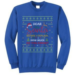 Dear Santa Before I Explain How Much Do You Know Christmas Cute Gift Sweatshirt