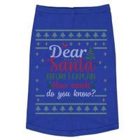 Dear Santa Before I Explain How Much Do You Know Christmas Gift Doggie Tank