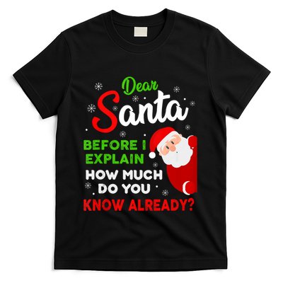 Dear Santa Before I Explain How Much Do You Know Already Tank Top T-Shirt
