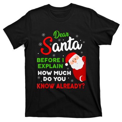 Dear Santa Before I Explain How Much Do You Know Already Tank Top T-Shirt