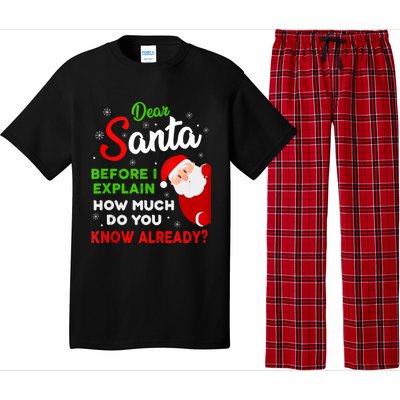 Dear Santa Before I Explain How Much Do You Know Already Tank Top Pajama Set