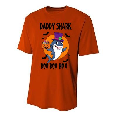 Daddy Shark Boo Boo Boo Funny Family Shark Halloween Performance Sprint T-Shirt