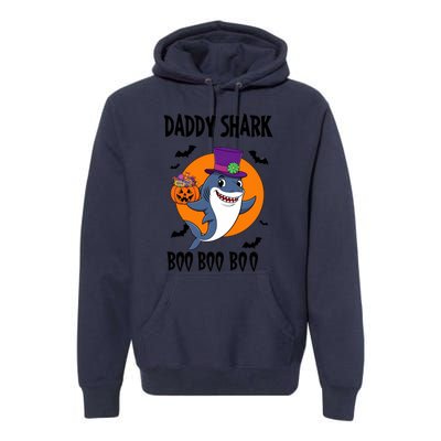 Daddy Shark Boo Boo Boo Funny Family Shark Halloween Premium Hoodie