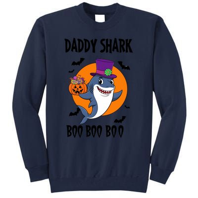 Daddy Shark Boo Boo Boo Funny Family Shark Halloween Tall Sweatshirt