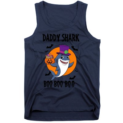 Daddy Shark Boo Boo Boo Funny Family Shark Halloween Tank Top