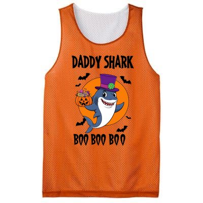 Daddy Shark Boo Boo Boo Funny Family Shark Halloween Mesh Reversible Basketball Jersey Tank