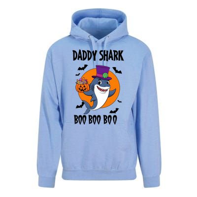 Daddy Shark Boo Boo Boo Funny Family Shark Halloween Unisex Surf Hoodie