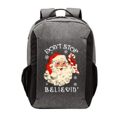 Don't Stop Believin Retro Santa Claus Vector Backpack