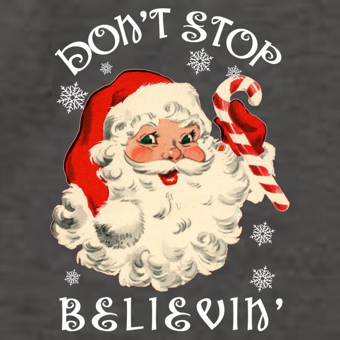 Don't Stop Believin Retro Santa Claus Vector Backpack