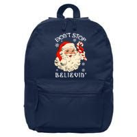 Don't Stop Believin Retro Santa Claus 16 in Basic Backpack