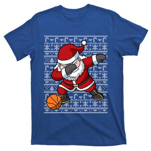 Dabbing Santa Basketball Ugly Christmas Sweater Pattern Cool Gift T-Shirt