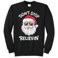 Dont Stop Believin Santa Funny Christmas Boy Kids Gifts Sweatshirt