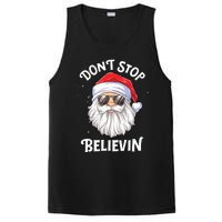 Dont Stop Believin Santa Funny Christmas Boy Kids Gifts PosiCharge Competitor Tank