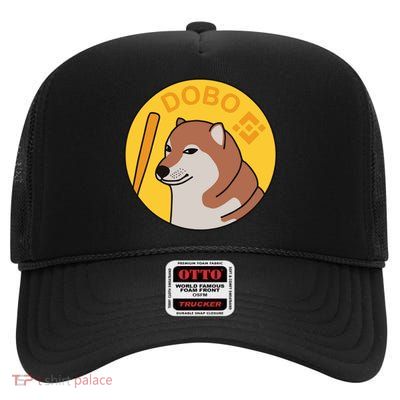 Dogebonk Solona Bonk Coin Logo High Crown Mesh Back Trucker Hat