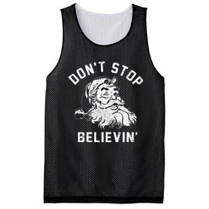 Don’t Stops Believing Funny Xmas Vibe Christmas Santa Lover Mesh Reversible Basketball Jersey Tank