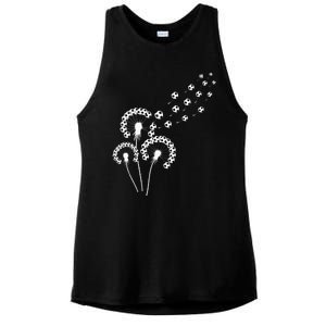 Dandelion Soccer Ball For Soccer Player Soccer Ladies PosiCharge Tri-Blend Wicking Tank