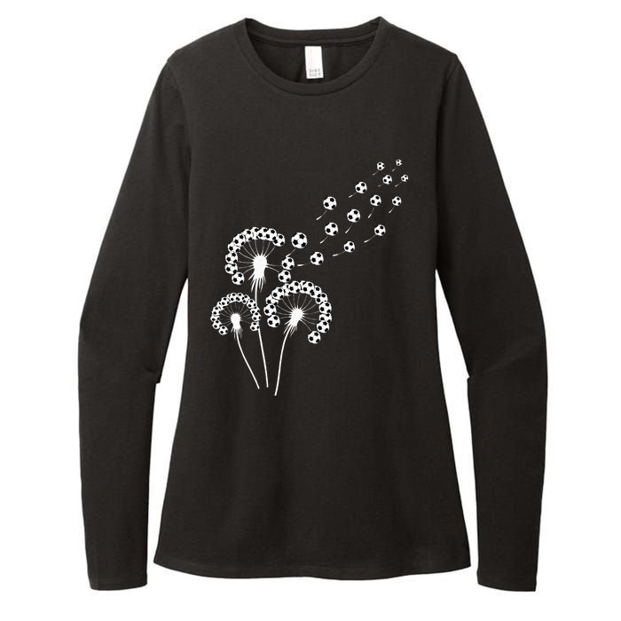 Dandelion Soccer Ball For Soccer Player Soccer Womens CVC Long Sleeve Shirt