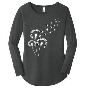 Dandelion Soccer Ball For Soccer Player Soccer Women's Perfect Tri Tunic Long Sleeve Shirt