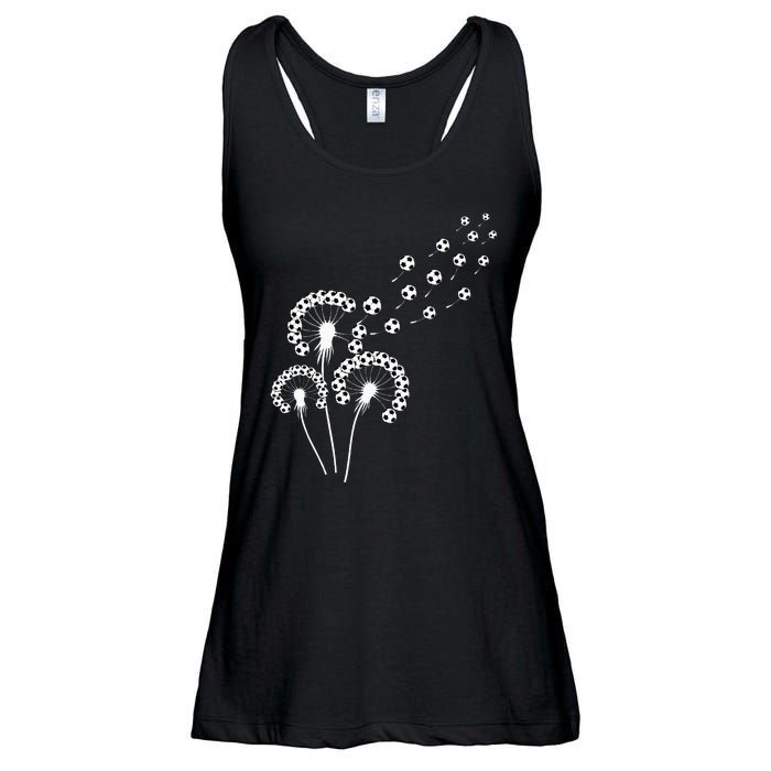 Dandelion Soccer Ball For Soccer Player Soccer Ladies Essential Flowy Tank