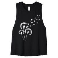 Dandelion Soccer Ball For Soccer Player Soccer Women's Racerback Cropped Tank