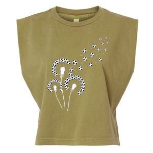 Dandelion Soccer Ball For Soccer Player Soccer Garment-Dyed Women's Muscle Tee