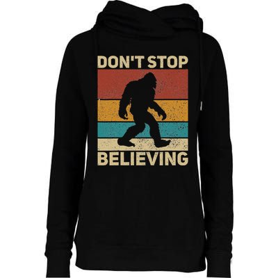 DonT Stop Believing Sasquatch Costume Big Foot Bigfoot Womens Funnel Neck Pullover Hood