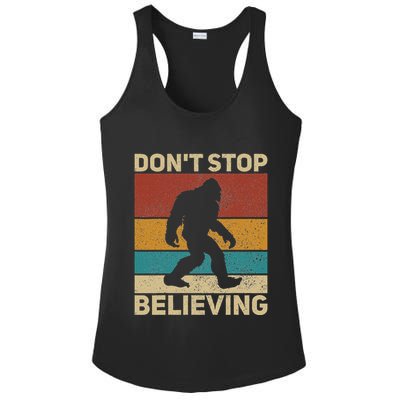 DonT Stop Believing Sasquatch Costume Big Foot Bigfoot Ladies PosiCharge Competitor Racerback Tank