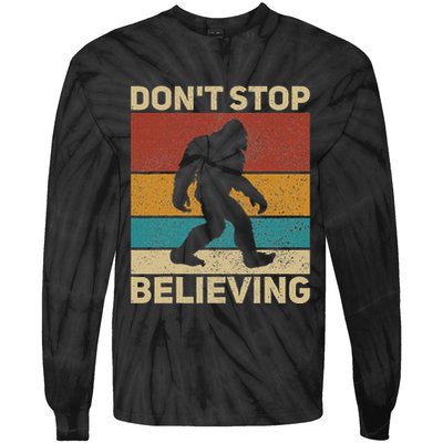 DonT Stop Believing Sasquatch Costume Big Foot Bigfoot Tie-Dye Long Sleeve Shirt