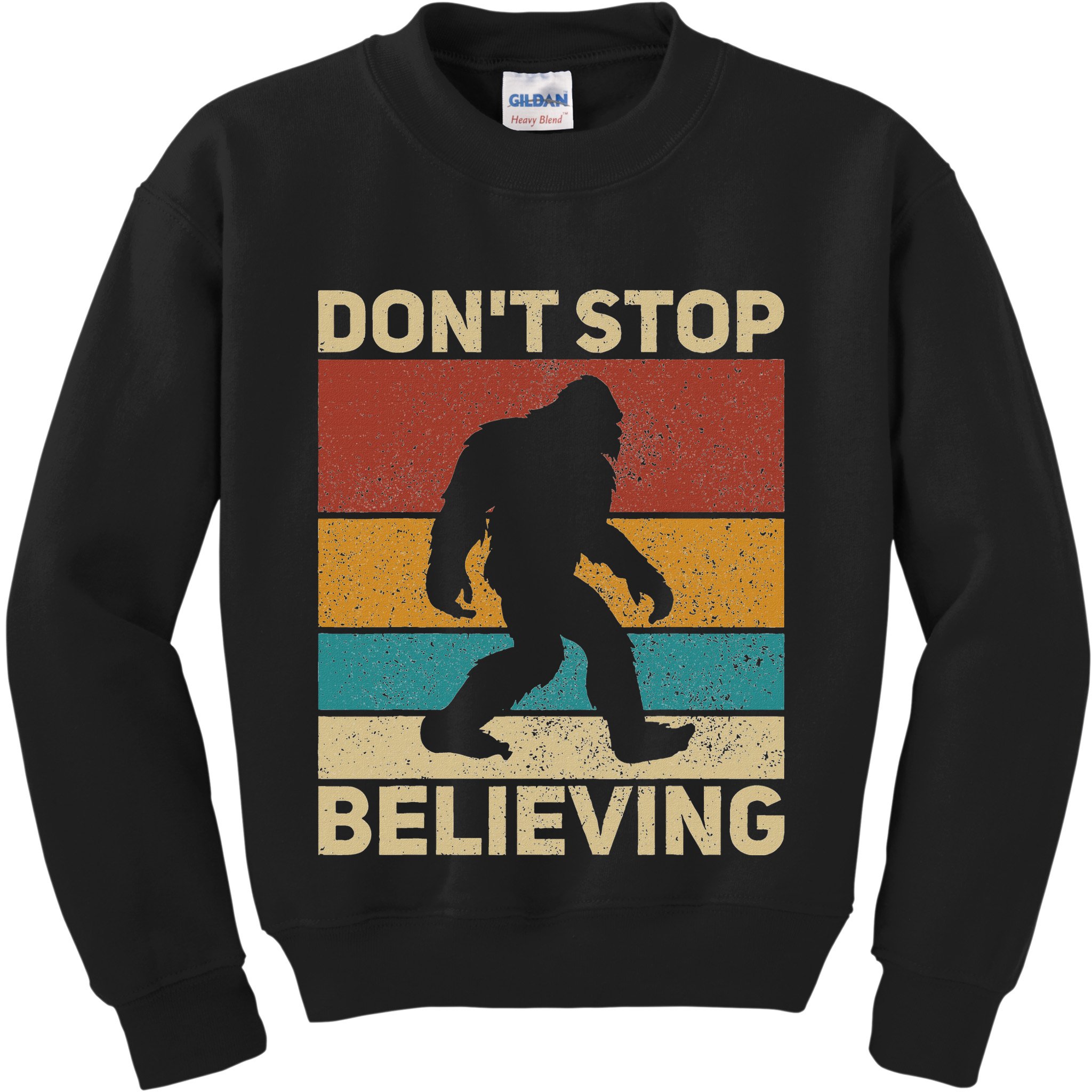 DonT Stop Believing Sasquatch Costume Big Foot Bigfoot Kids Sweatshirt