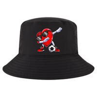 Dabbing Soccer Ball Heart funny Valentines Day Cool Comfort Performance Bucket Hat