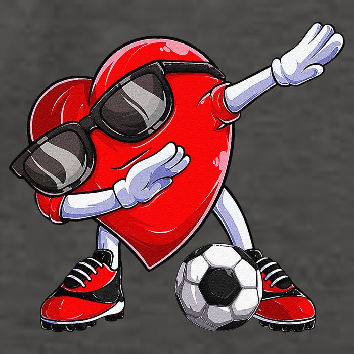 Dabbing Soccer Ball Heart funny Valentines Day Vector Backpack