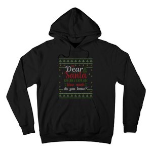 Dear Santa Before I Explain How Much Do You Know Christmas Hoodie