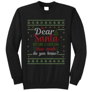 Dear Santa Before I Explain How Much Do You Know Christmas Sweatshirt