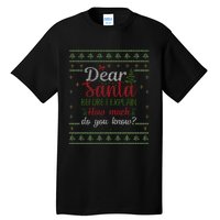 Dear Santa Before I Explain How Much Do You Know Christmas Tall T-Shirt