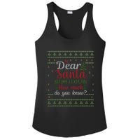 Dear Santa Before I Explain How Much Do You Know Christmas Ladies PosiCharge Competitor Racerback Tank