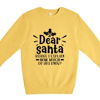 Dear Santa Before I Explain Premium Crewneck Sweatshirt